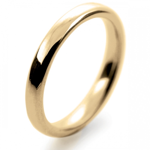 Soft Court Light - 2.5mm (SCSL2.5-Y) Yellow Gold Wedding Ring